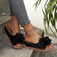 thumbnail image 3 of Wensltd Women's Flower Wedge Heel Sandals Casual Outdoor Wear Comfortable Stylish Design Summer Chunky Sole Sandals, 3 of 6