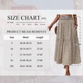 thumbnail image 2 of TEMOFON Womens Maxi Skirt Tiny Floral Casual Elastic Waist With Pockets Ruffled Hem Ladies A-Line Long Skirts for womens clothes Summer, 2 of 7