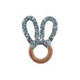 thumbnail image 1 of Juguete de madera para bebé, mordedor con forma de orejas de conejo, pulsera y sonajero con campana., 1 of 5
