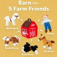 thumbnail image 2 of Prextex Plush Farm House with Soft and Cuddly 5" Plush Horses, Farm Boy, and Farm House Barn House Carry Along Case, 2 of 7