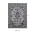 thumbnail image 3 of Contemporary Home Living 2.25' x 3.25' Ornate Floral Vine Area Throw Rug - Cream and Gray, 3 of 8