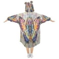 thumbnail image 2 of BZSMCE Kids Wearable Blanket Hoodie Warm and Cozy Mandala Butterfly Flannel Sweatshirt, 2 of 7