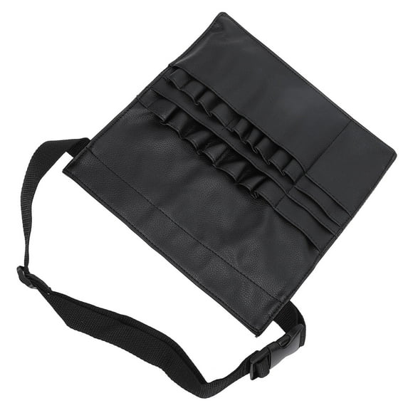 Makeup Brush Belt, Easy To Clean Cosmetics Makeup Brush Belt PU Leather with Artist Strap for Storage