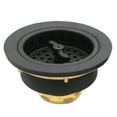 thumbnail image 2 of Westbrass COMBO PACK 3-1/2" Post Style Sink Strainer and Extra-Deep Waste Disposal Trim, Matte Black, 2 of 12