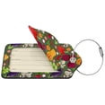 thumbnail image 2 of Disketp 1 Luggage Tag For Suitcase,Begetable Leather Baggage Tag With Stainless Steel Loop Privacy Cover For Women Men Girls, 2 of 5
