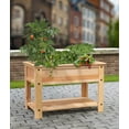 thumbnail image 5 of Panacea Cedar Elevated Garden Bed with Shelf, Raised Planter for Patio or Deck, 5 of 5