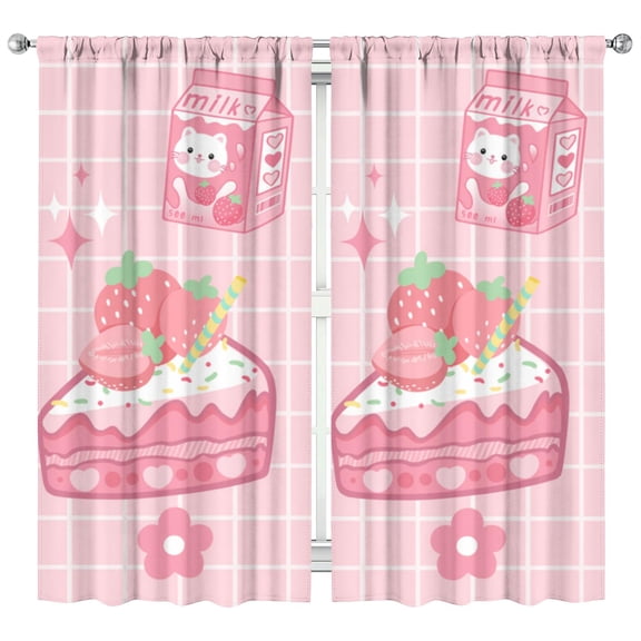 Nursery Curtains Boys Girls Kids 31.5x11.8 Print Pattern Window Drapes for Living Bedroom Playroom Room Decor Rod Pocket 42x84 Inch 2 Panels