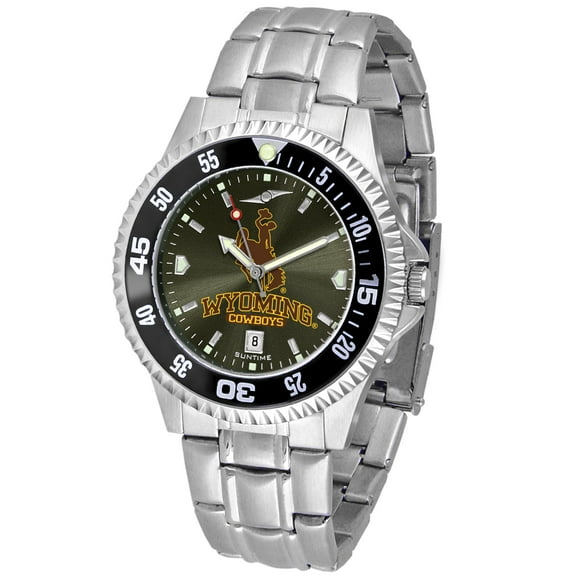 Black Wyoming Cowboys Competitor Steel AnoChrome Color Bezel Watch