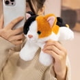 thumbnail image 2 of Fluffy Cat Stuffed Farm Animal Cuddle  Kitty 3color Cat Plush Toys Creamy Cat Soft Dolls Huggable Plushie Presents, 2 of 5