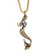 thumbnail image 2 of Collar con colgante de sirena para hombre, accesorios de joyería de acero y titanio (dorado), 2 of 5