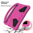 thumbnail image 4 of Funda de goma EVA para tableta Samsung Galaxy Tab S10+ con asa y soporte para niños, color negro y rosa, 4 of 5