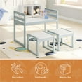 thumbnail image 6 of Max & Finn Signy Kids Table and 2 Chairs Set with Adjustable Heights, Cloud Blue/White, 6 of 22