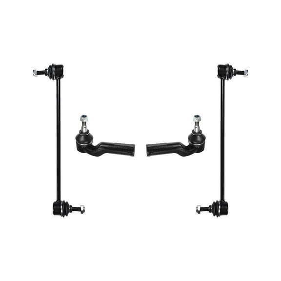 PartsW - 4 Pc Front Suspension Kit Outer Tie Rod Ends & Stabilizer Sway Bar Links
