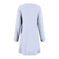 thumbnail image 4 of cfhntfmh Robes d'Été pour Femmes Décontractées Imprimées Col Rond Tunique Ample Robe Confortable Manches Longues Robe de Plage Vacances, 4 of 5