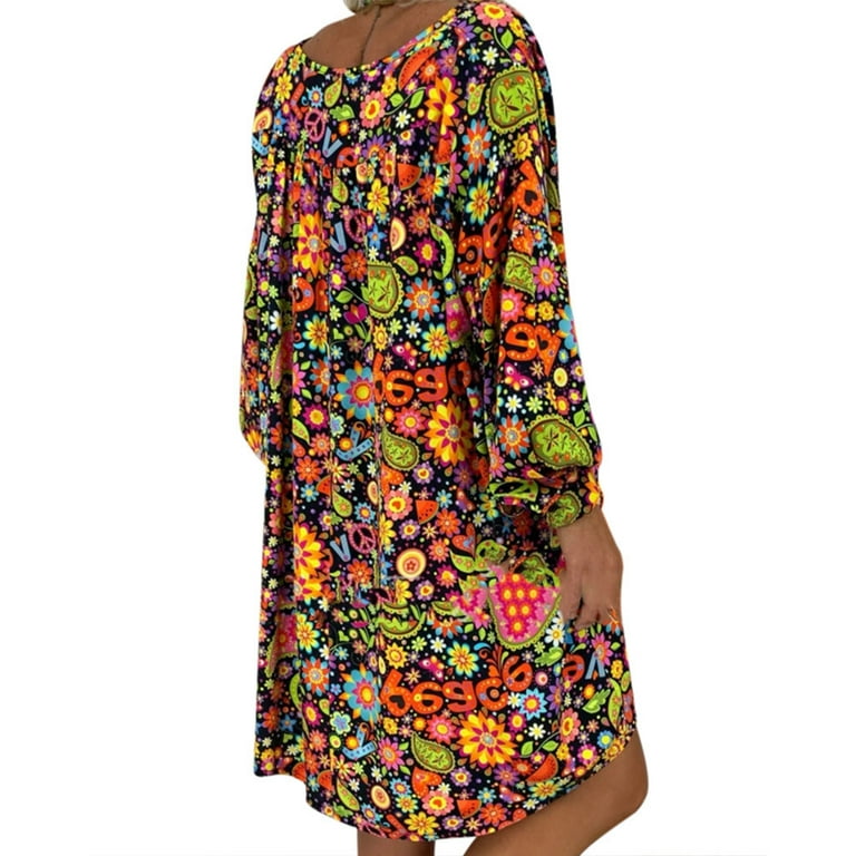 Baycosin Dresses for Women 2023 Plus Size Off Shoulder Floral