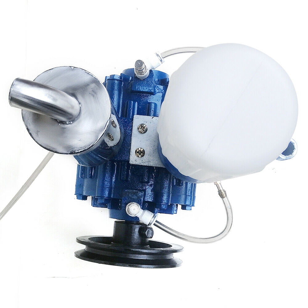 Milking Machine Vacuum Pump, 250 L/Min Portable Cow Goat Milking Machine Vacuum Pump Milker Bucket Milking Machine Livestock Milking Equipment arrel Milking Machine with Belt Pulley