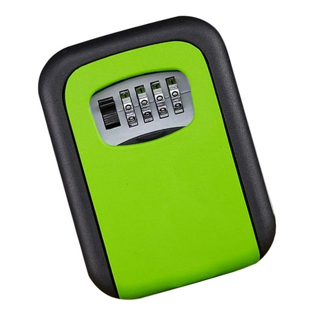 Caja de seguridad para llaves de pared, resistente a la intemperie, 4 dígitos Verde