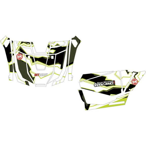 Attack Graphics Quake Complete UTV Graphics Kit Black/Green/White for Honda Talon 1000R Fox Live Valve 2021