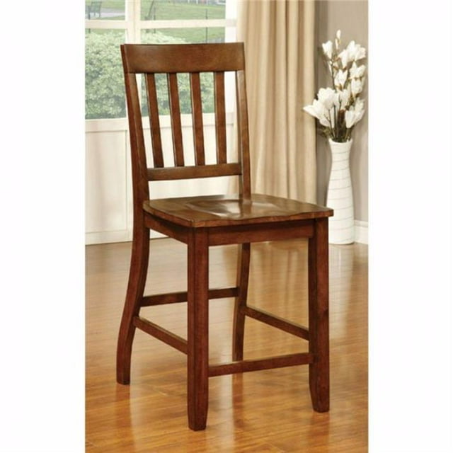 Foster II Transitional Counter Height Chair, Dark Oak - Set of 2