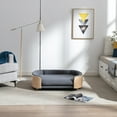 thumbnail image 2 of Noble House Scandinavian Elevated Large Dog Bed, Pet Sofa with Solid Wood Frame, Dark Gray and Natural, 2 of 11