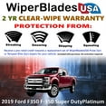 thumbnail image 2 of 2019 Ford F350 F-350 Super Duty Platinum Beam Wiper Blades Wipers w/2yr Warranty (Set of 2) (WiperBladesUSA), 2 of 5