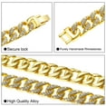 thumbnail image 2 of Male Cuban Chain Necklace Bracelet Set Zircon Gold Men Teen Jewelry 13MM 20inch, 2 of 5