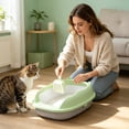 thumbnail image 4 of Cat Toilet - Open Cat Litter Box with Sifting Scoop - No-Splashing Easy-to-Clean Litter Pan for Kittens & Cats, 4 of 6