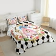 thumbnail image 3 of Castle Fairy Kids Teens Cartoon Princess Magician'S Hat Rabbit Bedding Comforter Set 2pcs,Playing Cards Plaid Twin Comforter Sets Microfiber,Floral Rose Botanical Mushroom Breathable Bedding Set, 3 of 8