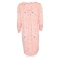 thumbnail image 4 of JEFFRICO Womens Long Sleeve Cotton Blend Nightgowns Pintucked Sleepwear Soft Pajama Dress Nightshirts, 4 of 4