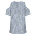 thumbnail image 4 of Ankola 2024 Summer Tops for Women Sexy Off Shoulder T-Shirt Fashion Printed Shirts Casual Crew Neck Blouse Tunic Top, 4 of 4