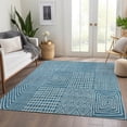 thumbnail image 6 of Addison Rugs Mayfield Premium Machine Washable Transitional Geometric Teal Rectangle Rug, 10' x 14', 6 of 6