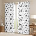 thumbnail image 2 of Bowknot Curtains 42"Wx84"L,2 Panels Bow Knot 30%-50% Blackout Curtains Butterfly Knot Bow Tie Curtains & Drapes Aesthetic Coquette Geometric Cartoon Black Grey Window Curtains, 2 of 6