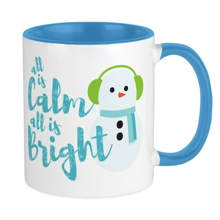 

CafePress - All Is Calm Snowman Mug - Ceramic Coffee Tea Novelty Mug Cup 11 oz