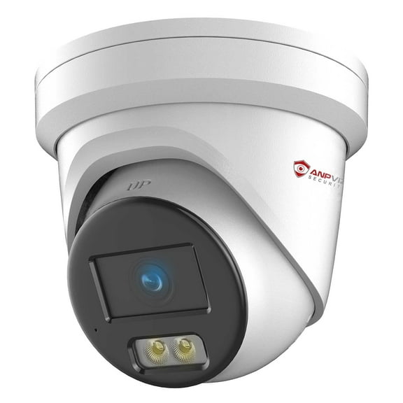 Anpviz 4MP PoE IP Outdoor Turret Security Camera with Perimeter Protection, Smart Night Vision,AI Human/Vehicle Detection