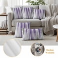 thumbnail image 6 of Purple Gray Outdoor Waterproof Pillow Covers, Vintage Country Abstract Gradient Aesthetic Decorative Square Throw Pillowcase Sofa Cushion Sham for Patio/Couch/Chair, 16"x16" 2 Pack, 6 of 8