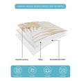 thumbnail image 5 of Quilts Twin Size Bedding Set, Beige Palm Leaf Lightweight Quilted Comforter, Summer Coastal Botanical Tropical Soft Reversible Bedspread Coverlet with Pillow Covers for All Season, 68" x 86", 5 of 7