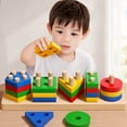 thumbnail image 3 of Rompecabezas Montessori de madera para niños juguetes educativos de aprendizaje juegos de desarrollo 1 2 3 años bloques de forma geométrica rompecabezas iq, 3 of 4