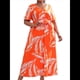 thumbnail image 1 of Vestido de Verano Holgado Informal de Corta con Corte A y Corte en A para Mujer, Talla Grande Naranja XL, 1 of 10
