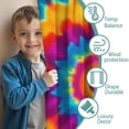 thumbnail image 3 of Blackout Kids Curtains,Colorful Rainbow Tie Dye Spiral Pattern Childrens Insulated Curtains Set Of 2,Bedroom Essentials,Toddler Room Decor 52"x84", 3 of 5