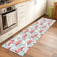 thumbnail image 2 of Runner Rug 2'x6', Pink Flamingo Washable Non-Slip Hallway Runner Rugs, Blue Summer Tropical Plants Leaves Bedside Rugs Floor Mats Carpet Runners for Kitchen Bathroom Laundry Room, 2 of 8
