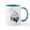 White/Blue Inside, variant on CafePress - Wolf - 11 oz Ceramic Mug - Novelty Coffee Tea Cup