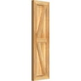 thumbnail image 2 of 10 3/4"W X 37"H Timbercraft Two 5 3/8" Boards Framed Board-N-Batten Shutters W/Z-Bar, Rough Sawn Western Red Cedar (Per Pair), 2 of 13