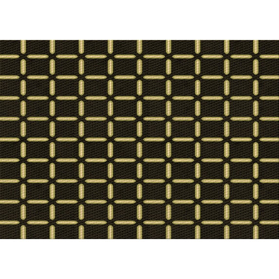 Ahgly Company Indoor Rectangle Patterned Night Black Area Rugs, 6' x 9'