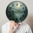 thumbnail image 6 of Yayeee Wall Clock Battery Operated 9.5" Silent Quartz Non-Ticking for Living Room Decor, Forest House, 6 of 8