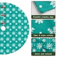 thumbnail image 6 of 36 Inch Christmas Tree Skirt – Velvet Plush Tree Mat, Soft Thickened Polyester with Red Ties, Single-Sided Printing, Available in 30in/36in/48in, Perfect for Holiday Xmas Tree Decoration, 6 of 7