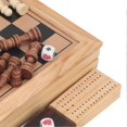 thumbnail image 3 of Wooden Chess Board Game Set Portable Lightweight Wooden Chess and Checkers Set Educational Chess Set for Home School Party, 3 of 4
