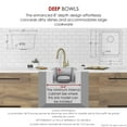 thumbnail image 3 of Stylish Dual Mount 15" Stainless Steel Single Bowl Kitchen Sink with Strainer S-405T, 3 of 9