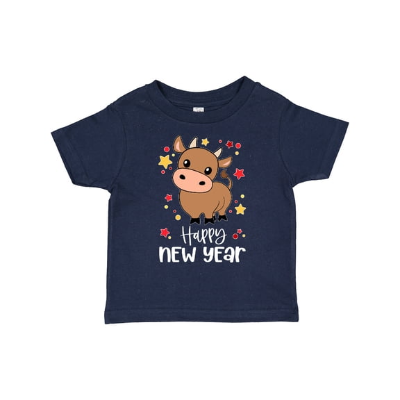 Inktastic Happy New Year Cute Ox Boys or Girls Toddler T-Shirt