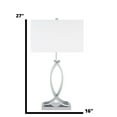 thumbnail image 5 of Finesse Decor Modern Unity Table Lamp with USB Charger, Silver, 5 of 5