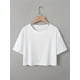 thumbnail image 2 of Camiseta corta para hombre y mujer, ropa holgada de calle de Color sólido, color blanco y negro, ropa de manga corta, desfile de moda de Hip Hop, ropa expuesta al ombligo, 2 of 4